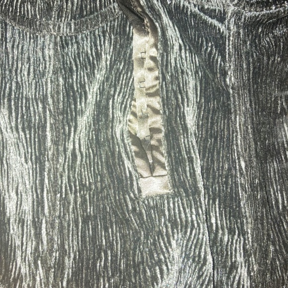 Out From Under Luna Velvet Corset Bodysuit S Carbon Gray - Picture 5 of 5